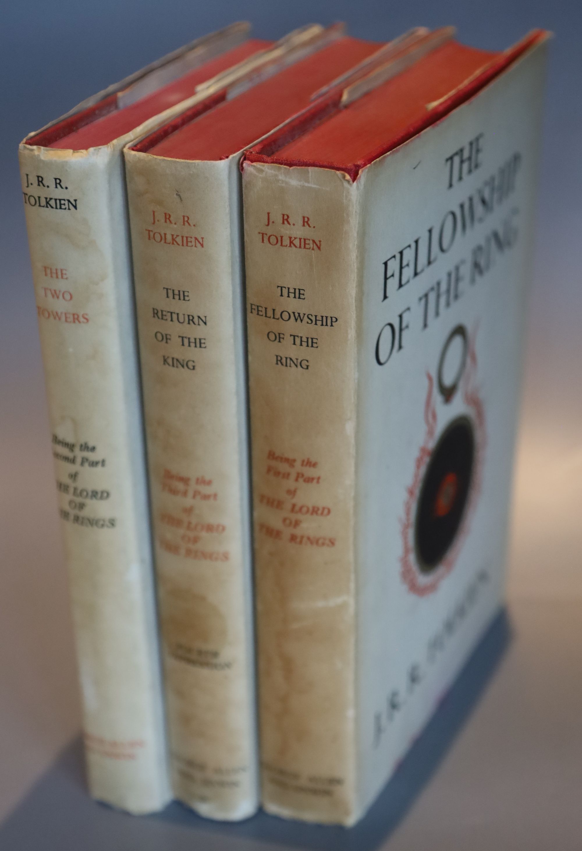 Tolkein, John Ronald Revel - The Lord of the Rings, 3 vols, 8vo, all with d.js., The Fellowship of the Ring, 8th impression 1959; The